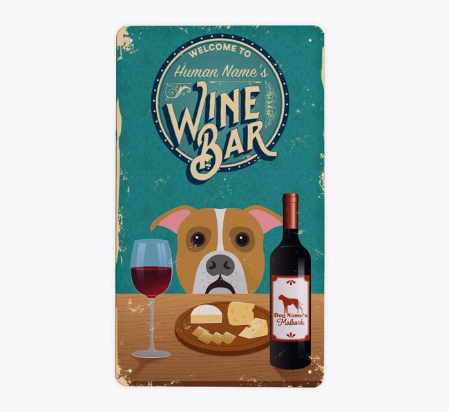 Wine Bar: Personalised {breedFullName} Metal Sign